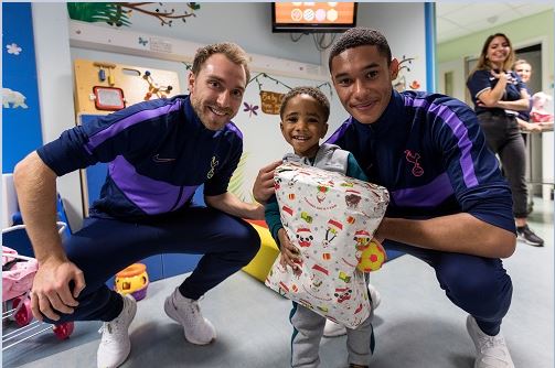 Spurs Players Help us to Kick Off Christmas